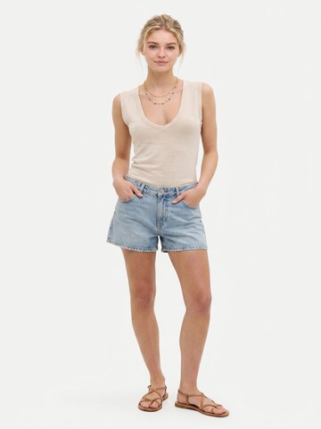 Alexa Dash Blouse in Beige