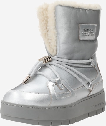 TOMMY HILFIGER - Botas de nieve 'Essential' en plata: frente