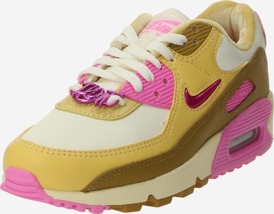 Nike Sportswear Låg sneaker 'AIR MAX 90' i gul / khaki / rosa / vit, Produktvy