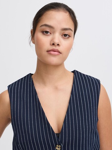 ICHI Kurzweste 'IXKATE PINSTRIPED WA' in Blau