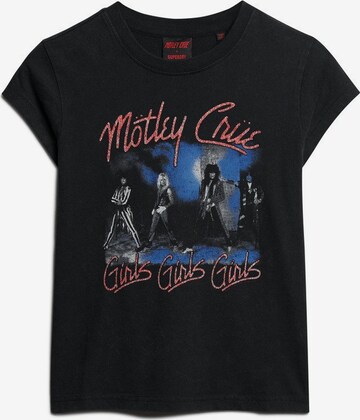 Superdry Shirt ' Mötley Crüe' in Black: front