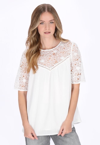 DreiMaster Vintage - Blusa en blanco: frente