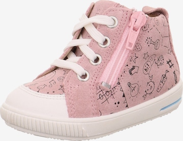 Sneaker 'Moppy' de la SUPERFIT pe roz: față