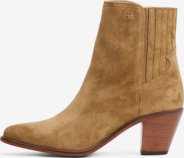 Botine de la TOMMY HILFIGER pe maro: față