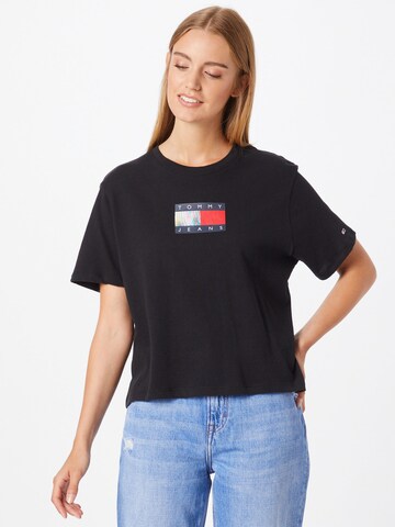 T-shirt TOMMY HILFIGER en noir : devant