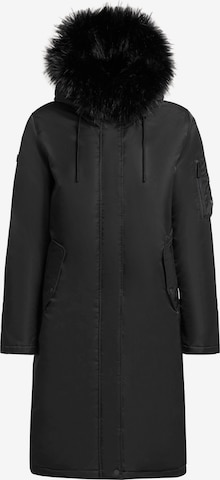 Manteau d’hiver 'Jilla' khujo en noir : devant