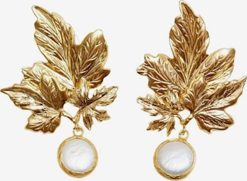 Les Reines Korvakoru 'Golden Leaf with Pearl' värissä kulta: etupuoli