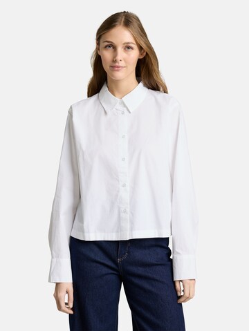 TOM TAILOR DENIM Blouse in Wit: voorkant