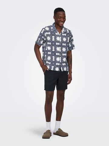 Only & Sons - Ajuste regular Camisa 'ONSCAIDEN' en azul