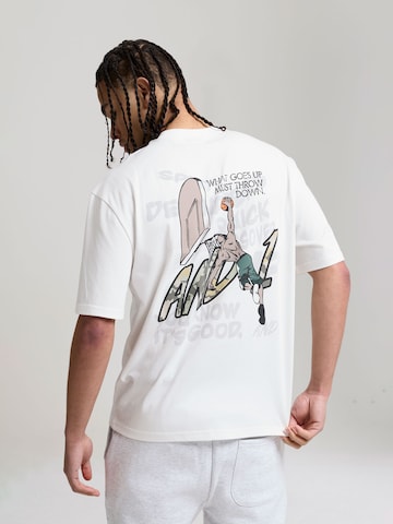 T-Shirt AND1 en blanc : devant