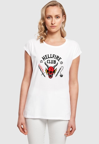 ABSOLUTE CULT Shirt 'Stranger Things' in Weiß: Vorderseite