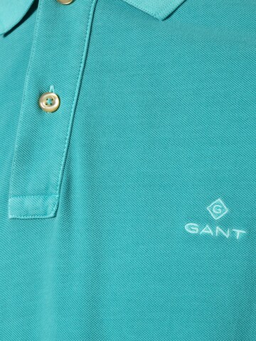 GANT Shirt 'Sunbleached Pique SS Rugger' in Blauw