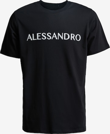 Alessandro Zavetti Koszulka 'Meucci' w kolorze czarny: przód