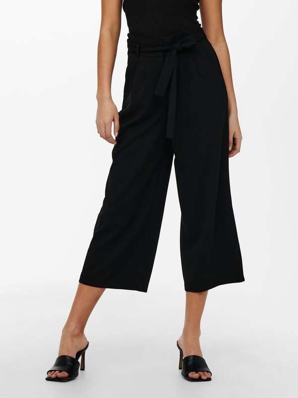 JDY Wide leg Pleat-Front Pants in Black