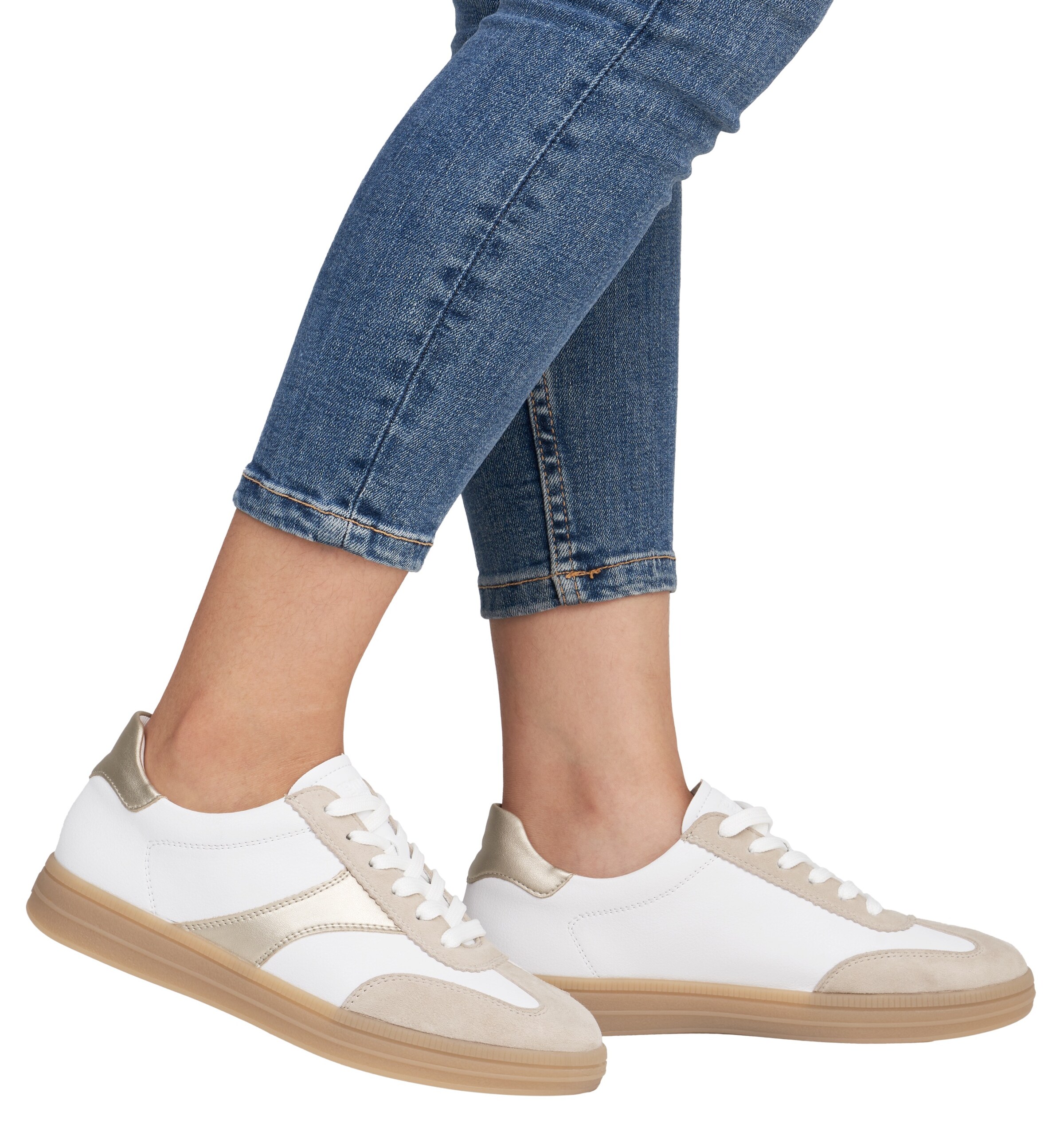 Baskets basses REMONTE en blanc : devant