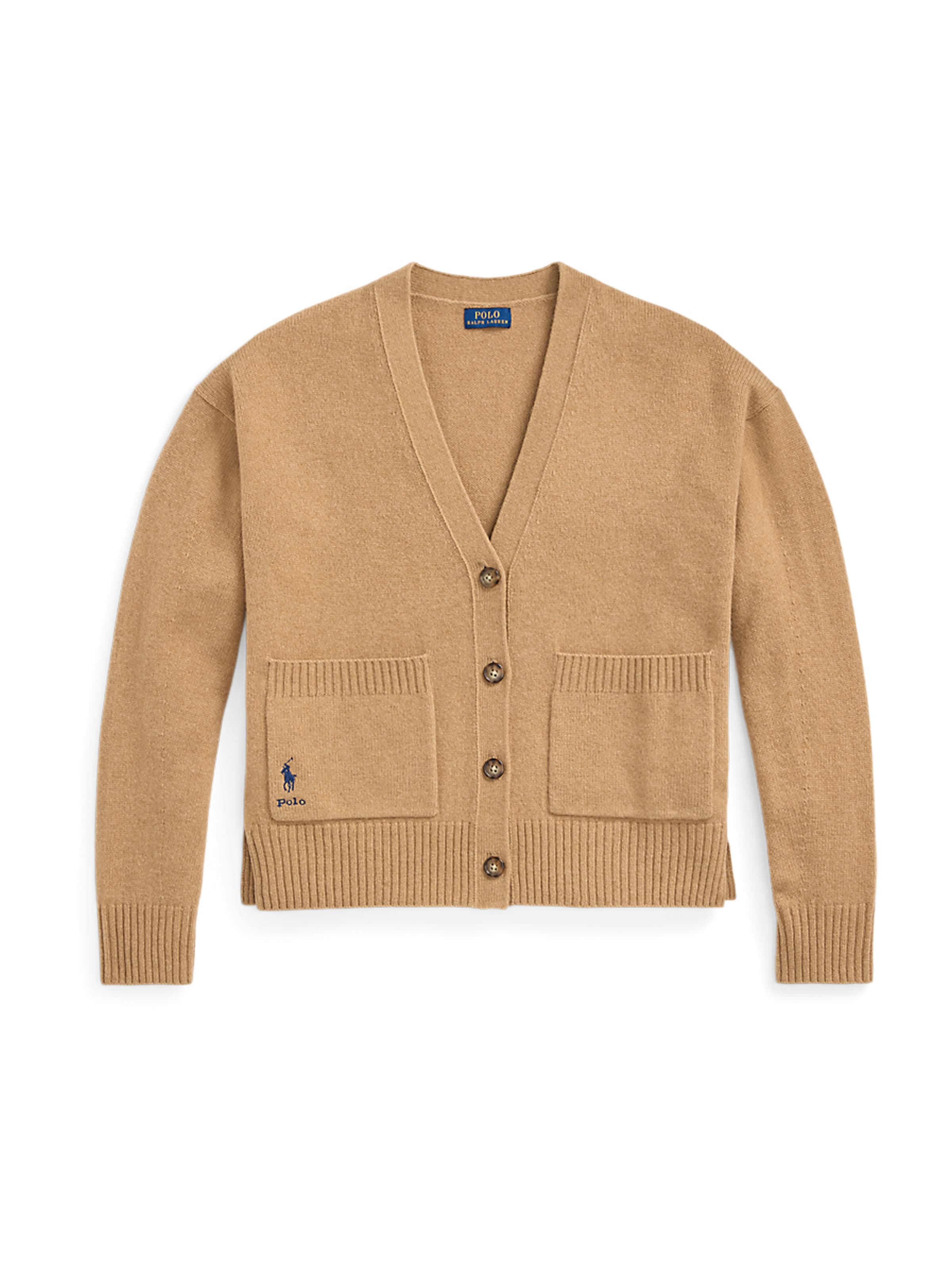 Polo Ralph Lauren Gebreid vest in Beige: voorkant