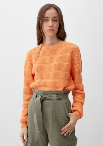 Pull-over QS en orange : devant