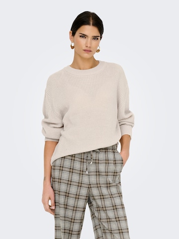 ONLY Sweater 'ONLMILOUZ' in Beige: front