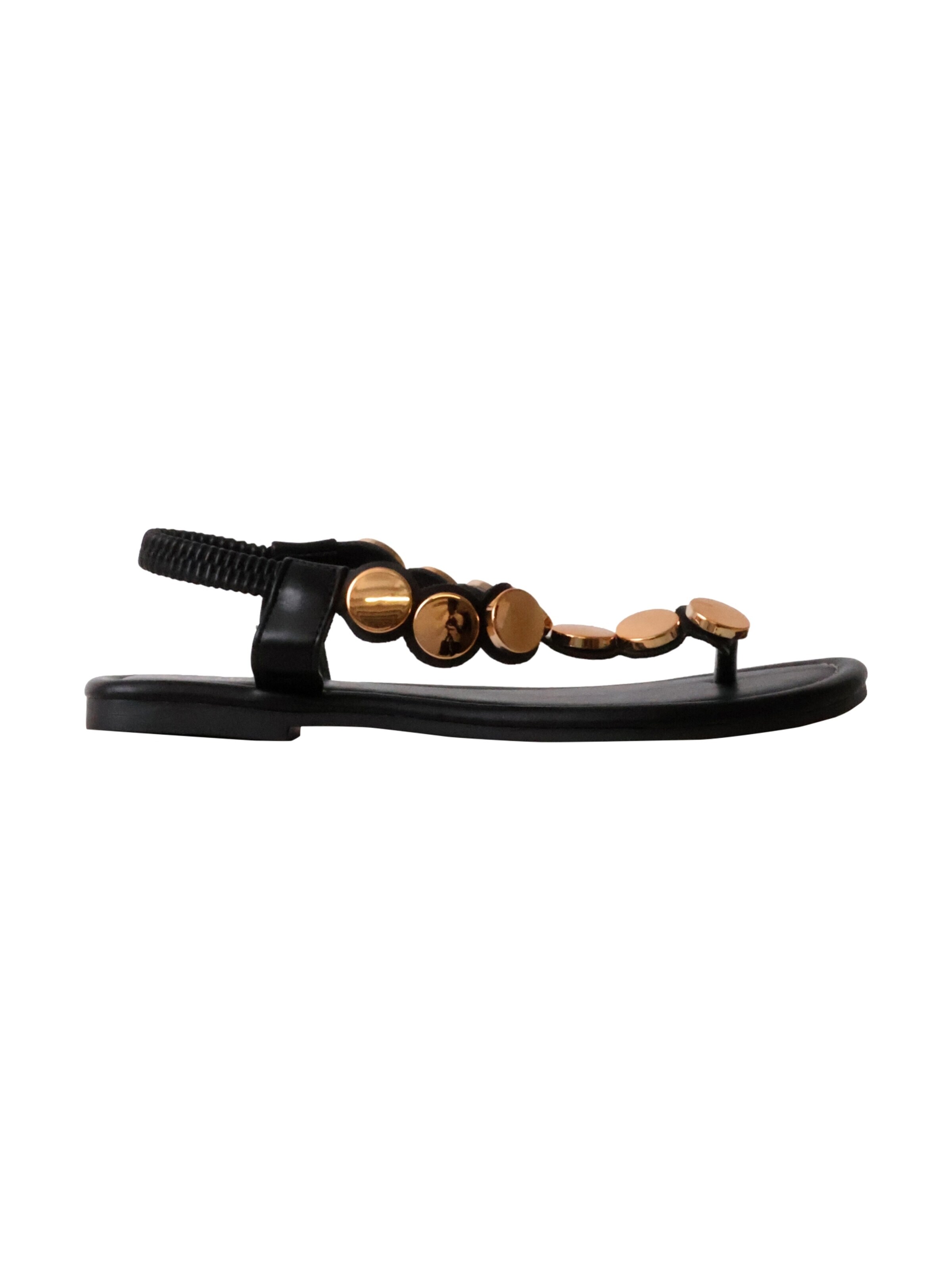 Sixth Sense Sandaal 'Flache Slipper-Sandalen „Paris“' in Zwart