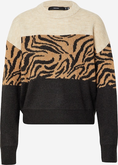 Pulover 'NEWLEONBLOCK' VERO MODA pe crem / nisipiu / negru, Vizualizare produs