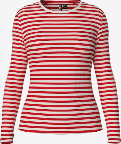 Marškinėliai 'PCRuka' iš PIECES, spalva – raudona / balta, Prekių apžvalga