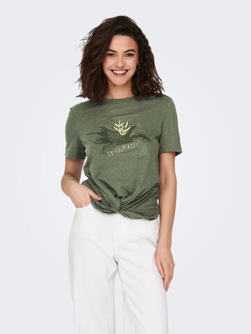 T-shirt 'Caarie' ONLY en vert : devant