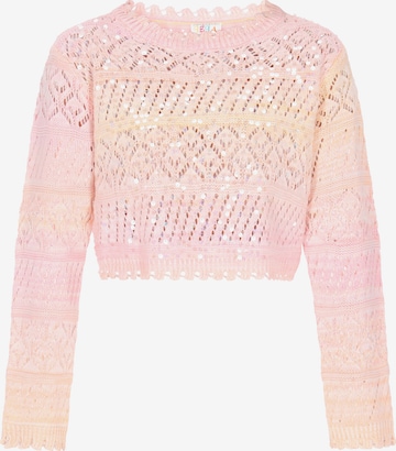 Pulover de la IZIA pe roz: față