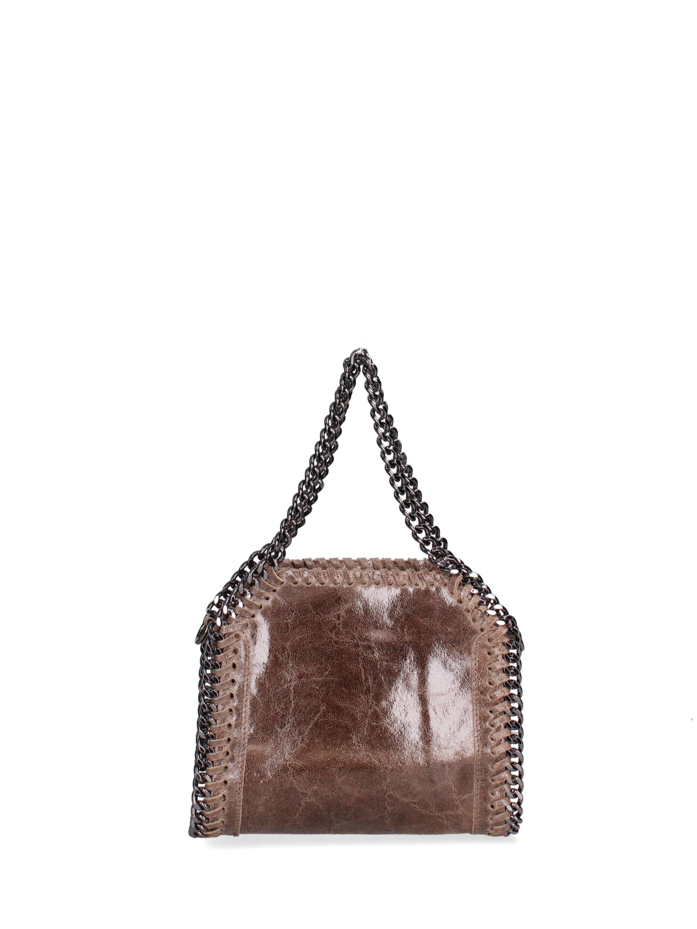 Borsa a mano 'Borsa a mano donna pelle scamosciata stampata con zip - Zefira Chic' di Gave Lux in grigio: frontale