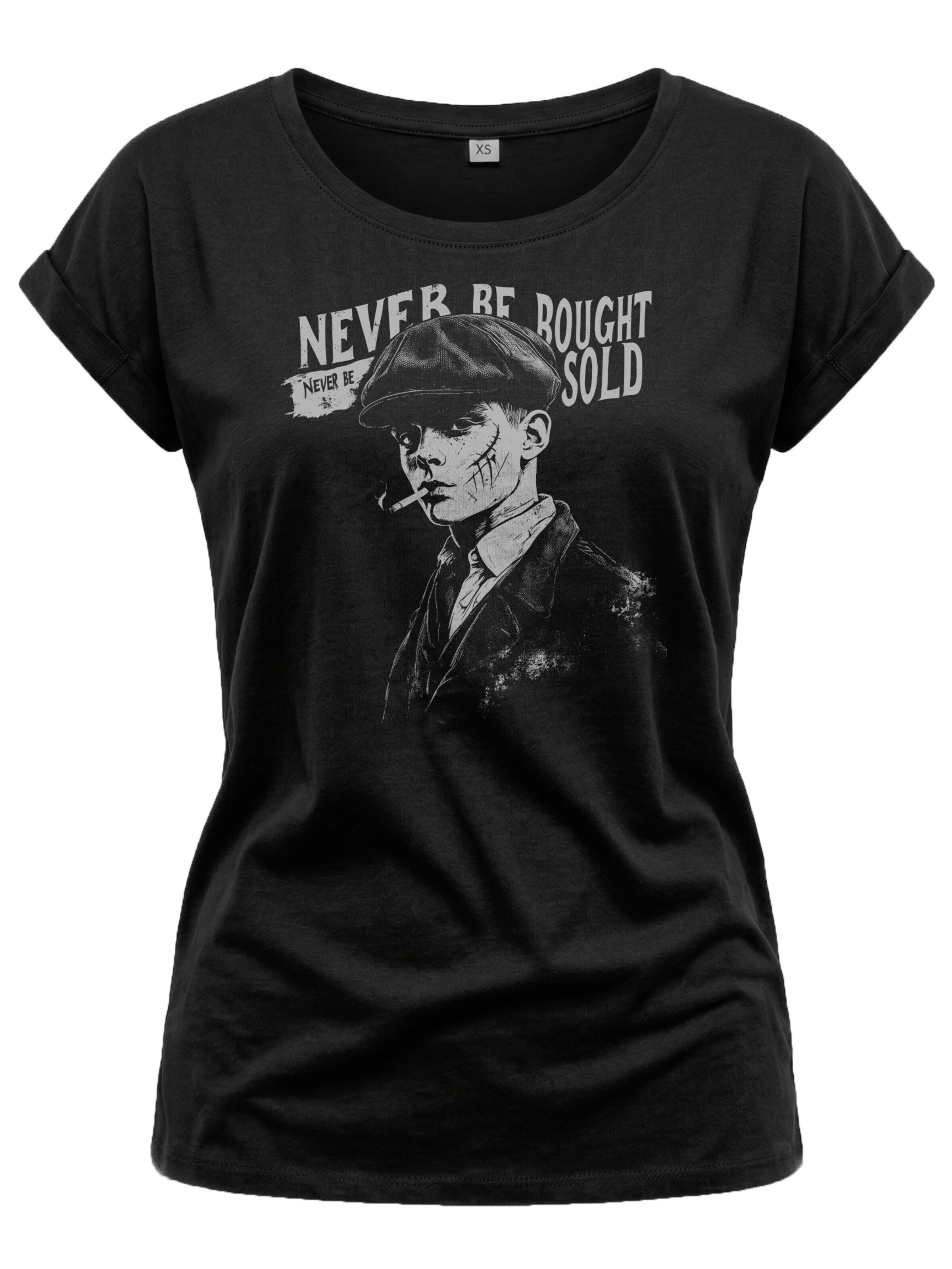 MAKAYA Shirt 'Never Be Bought' in Black: front