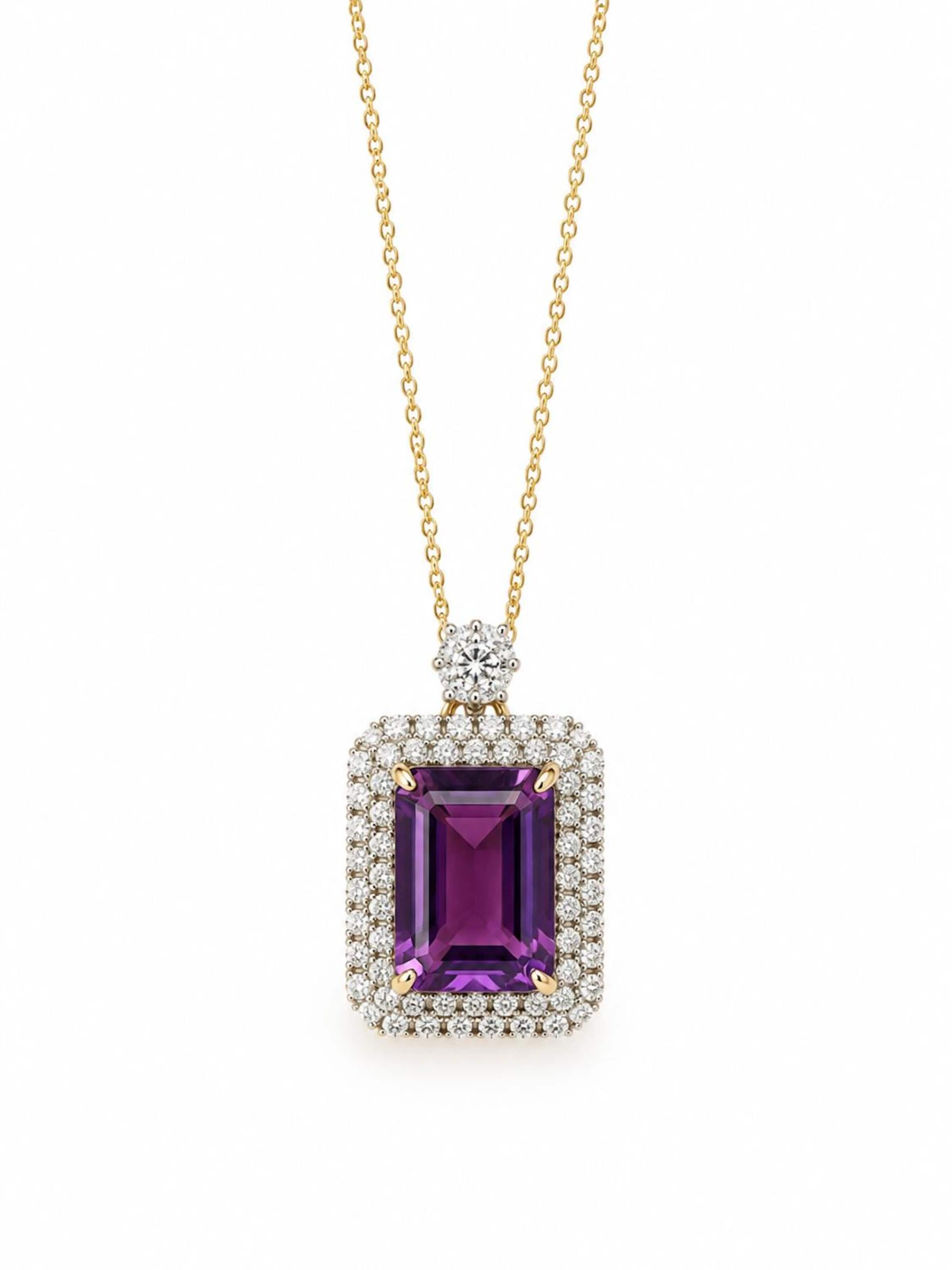 Pendentif LanLivia en violet : devant