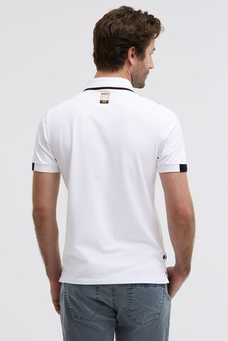 Gaastra Poloshirt Kurzarm mit Artwork und Canvas-Patches in Weiß