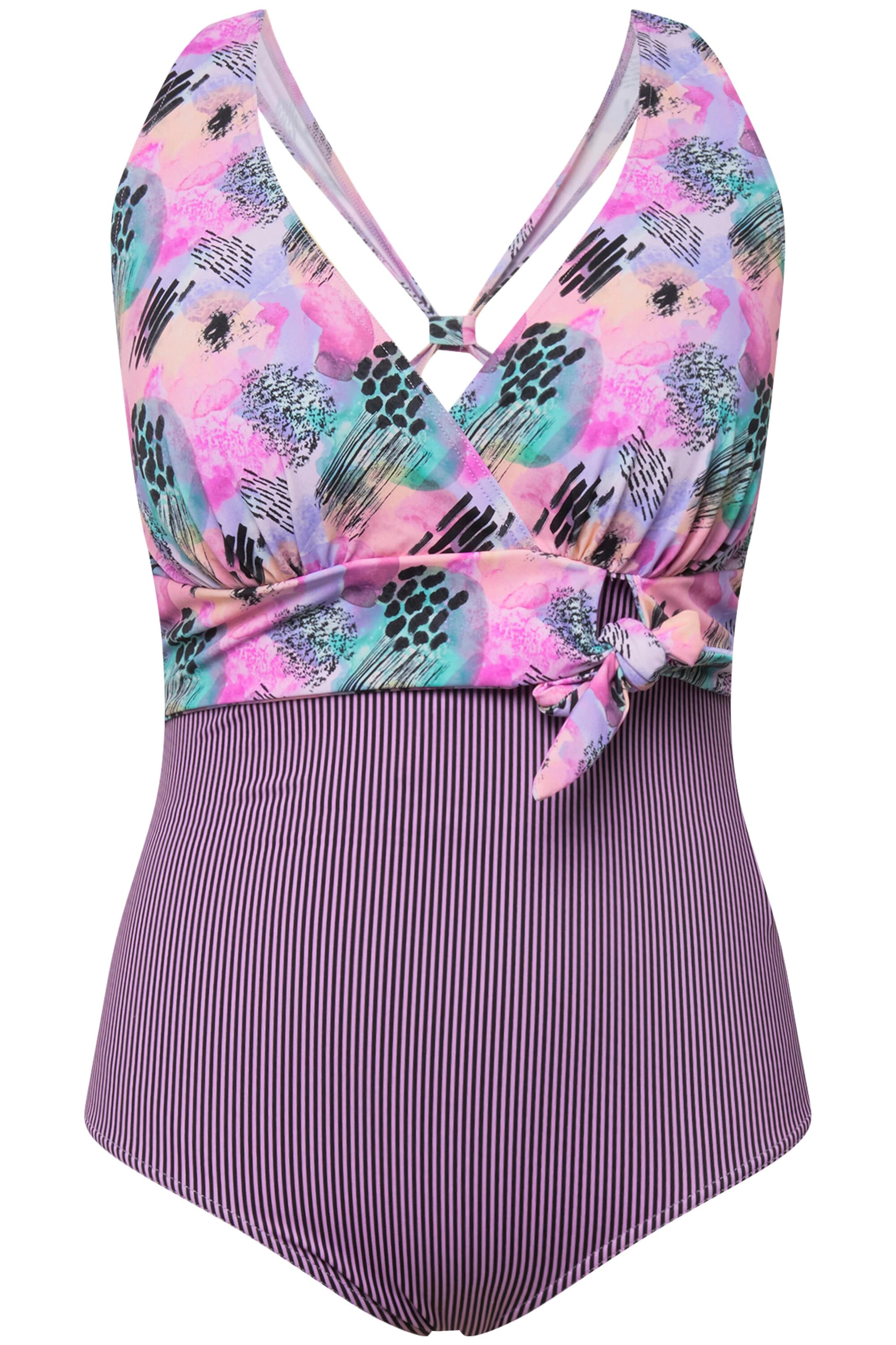 Triangle Maillot de bain Ulla Popken en violet : devant