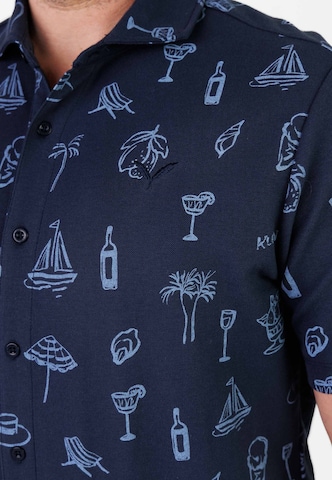 Kleinigkeit Regularny krój Koszula 'Travel Scott' w kolorze niebieski