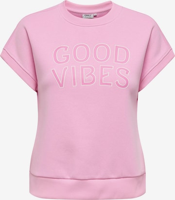 Sweat-shirt 'ONLJuliette' ONLY en rose : devant