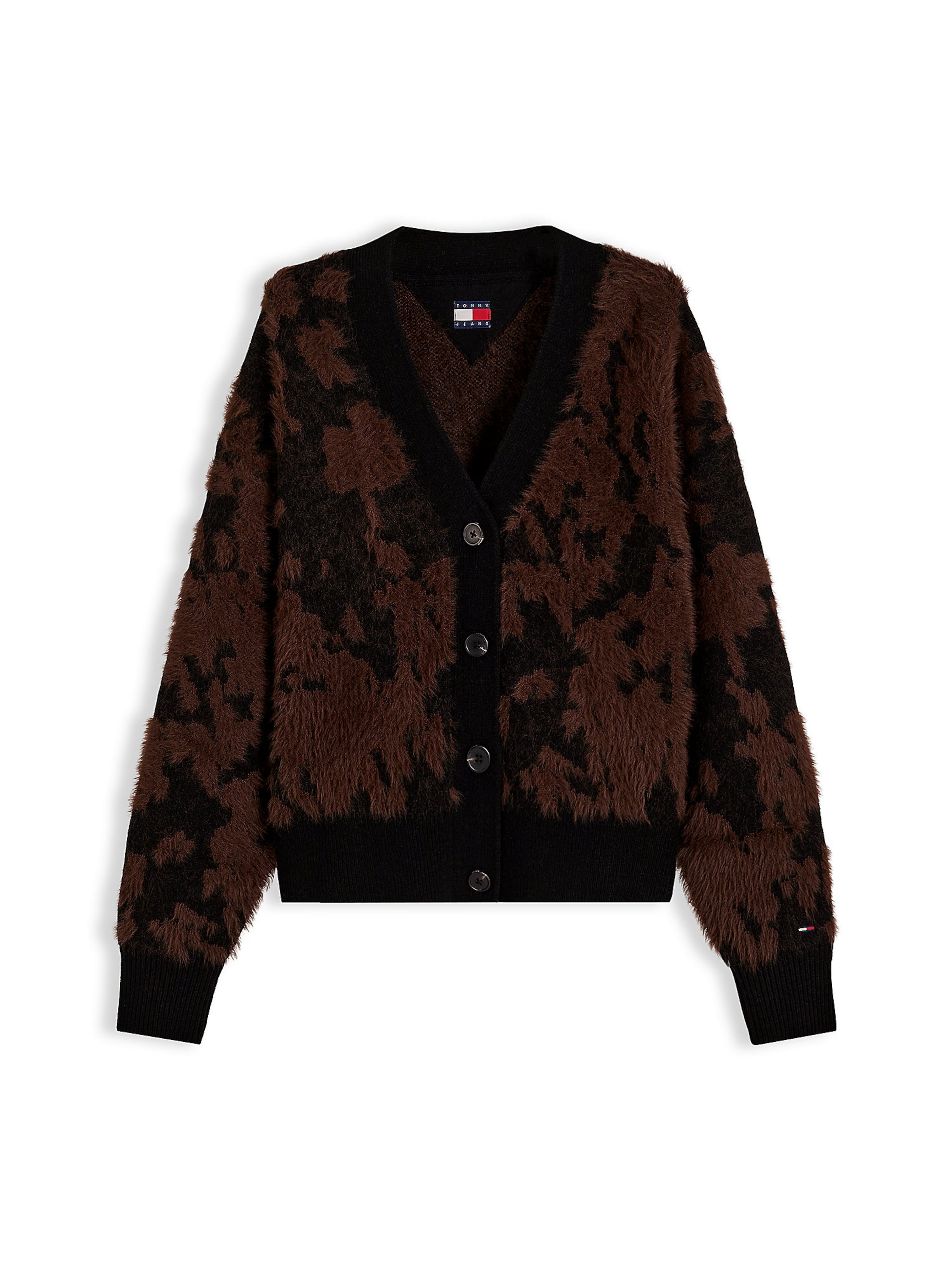 Tommy Jeans Gebreid vest in Bruin: voorkant