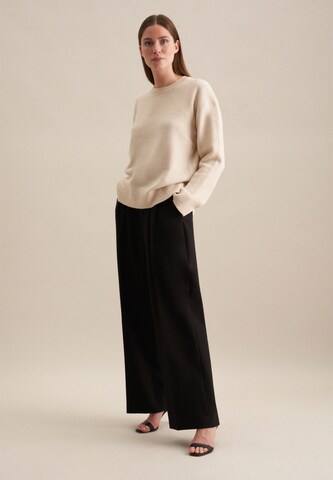 Pull-over 'Schwarze Rose' SEIDENSTICKER en beige