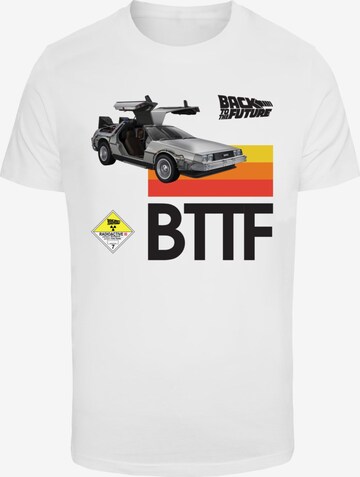 Merchcode T-Shirt 'Retro 85 BTTF' in Weiß: predná strana