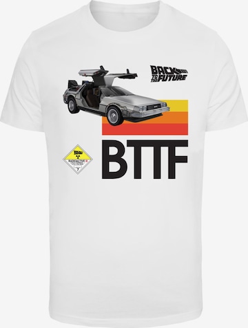 Merchcode T-Shirt 'Retro 85 BTTF' in Weiß: predná strana