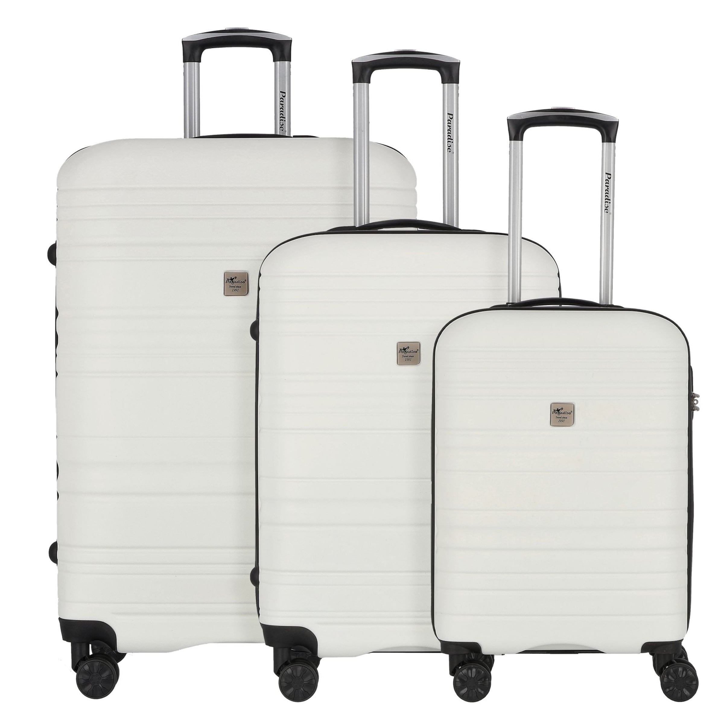 CHECK.IN Suitcase set 'Paradise' in White: front