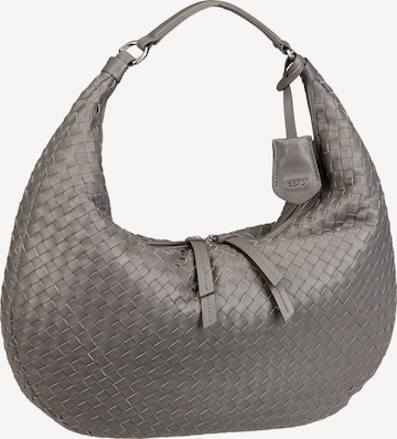 ABRO Handtasche ' Nana Piuma Weaving ' in Grau: Vorderseite