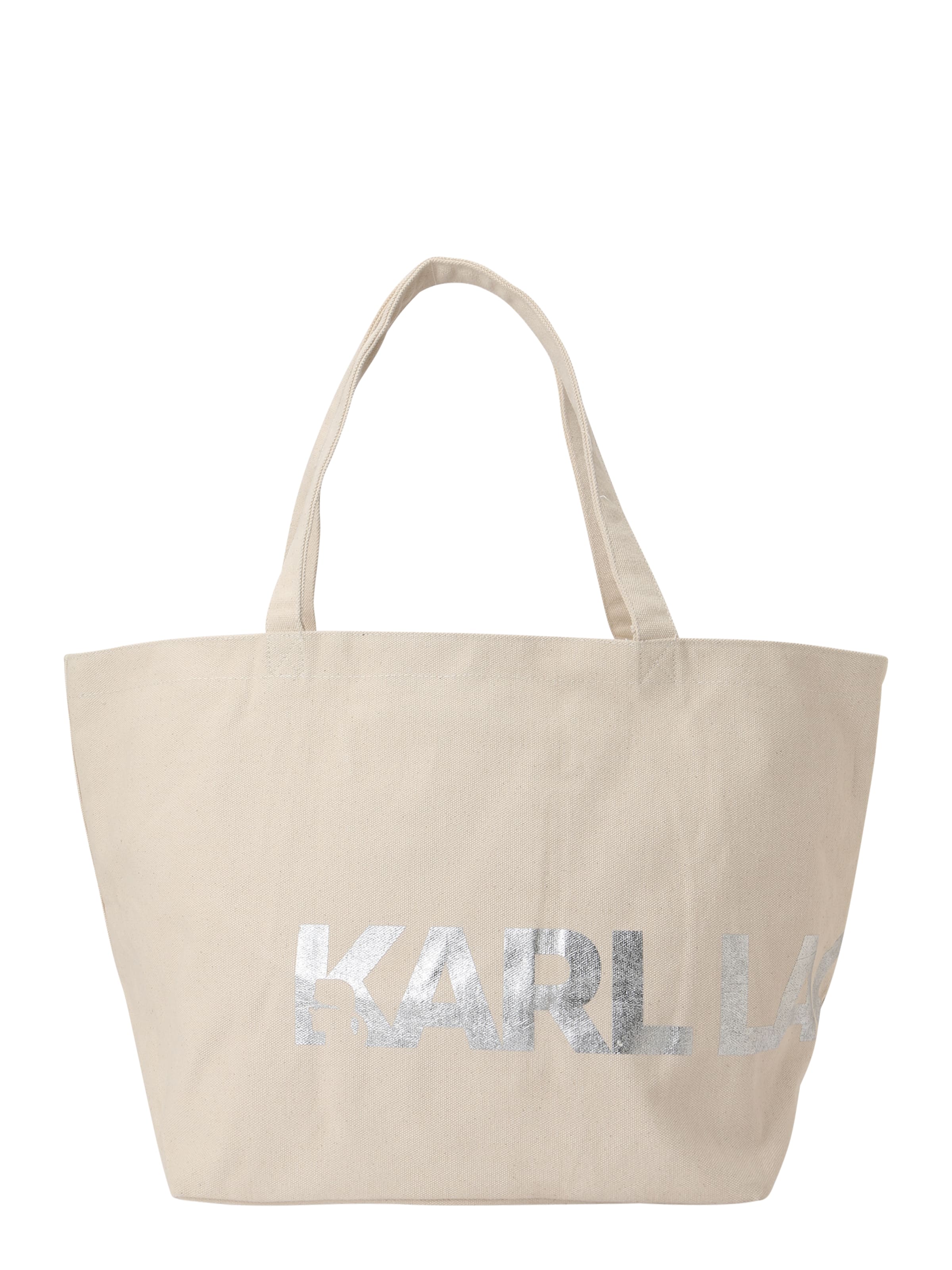 Shopper 'ESSENTIAL' di Karl Lagerfeld in bianco: frontale