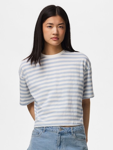 T-shirt PIECES en bleu : devant