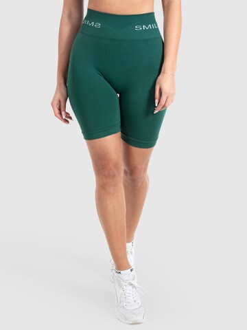 Skinny Pantalon de sport 'Azura' Smilodox en vert : devant