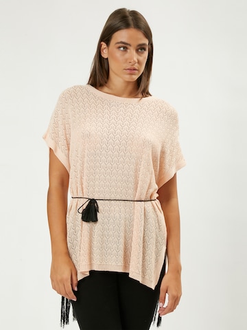 Pullover 'Pointelle' di Influencer in beige: frontale