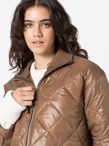 LEATHER PUFFER GILET- LIMITED EDITION - Brown / Taupe