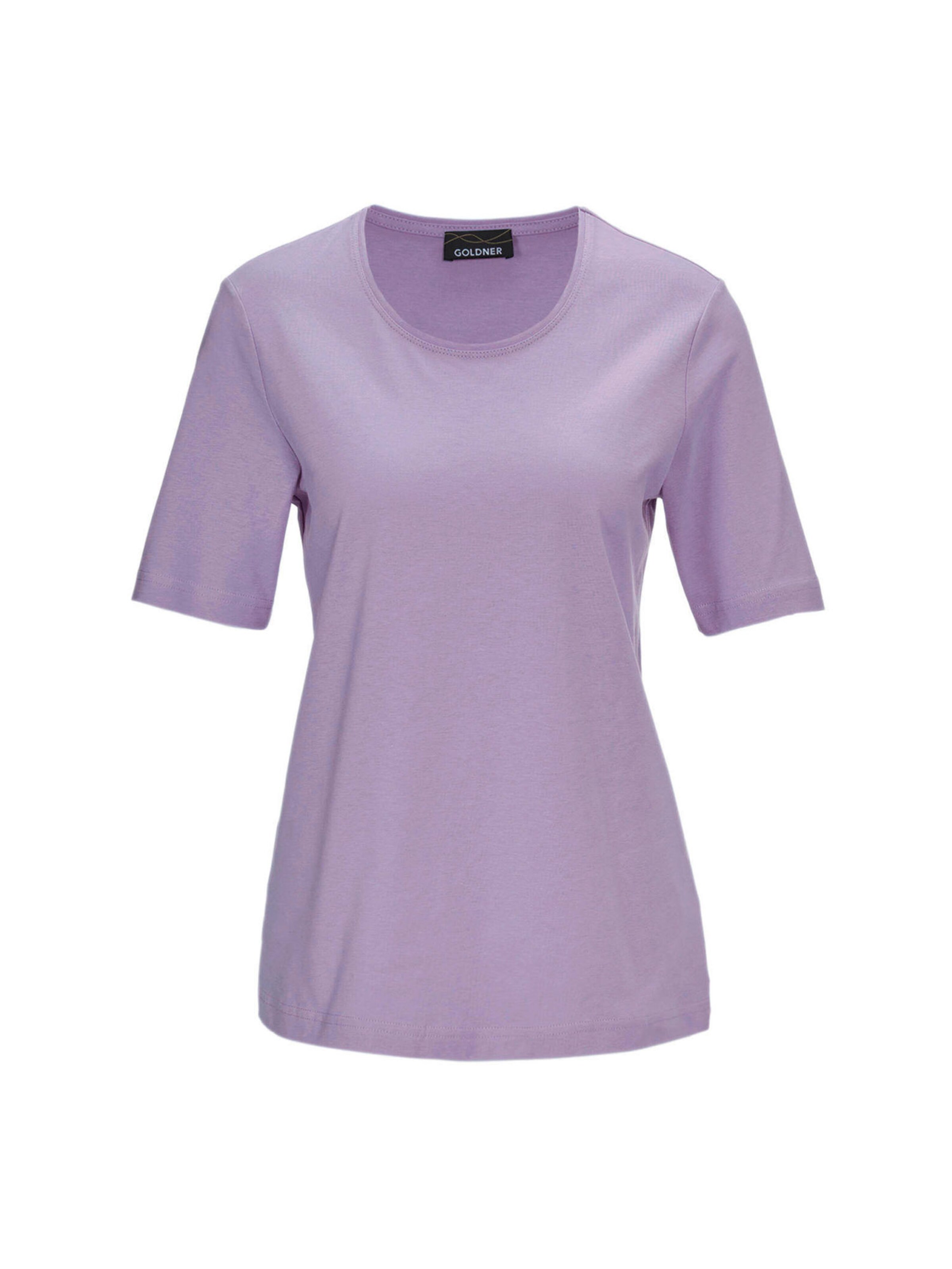 Goldner Shirt in Lila: Vorderseite