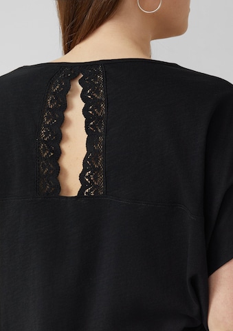 QS T-Shirt in Schwarz