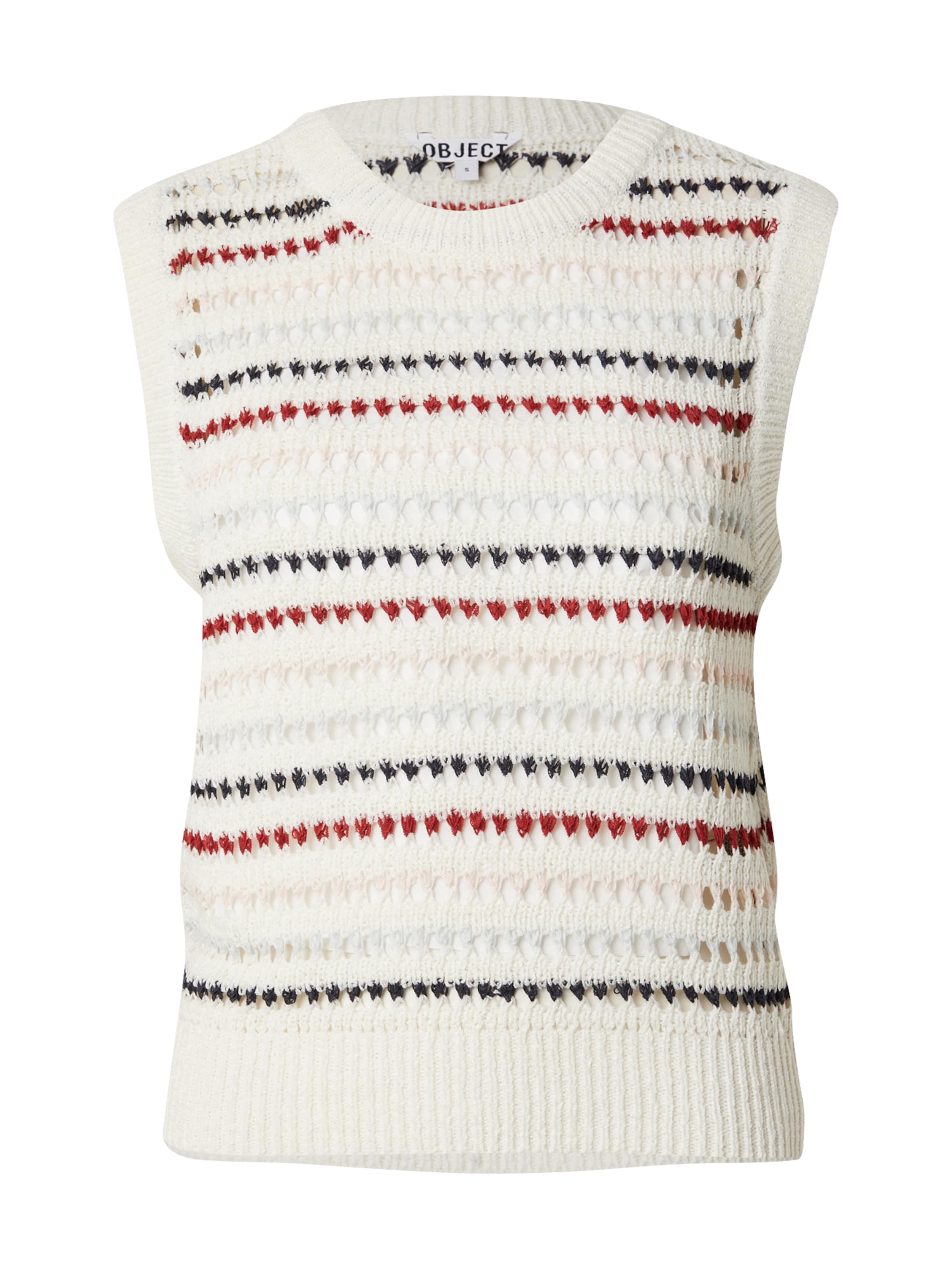 OBJECT Stricktop 'OBJZELIA' in Weiß: Vorderseite