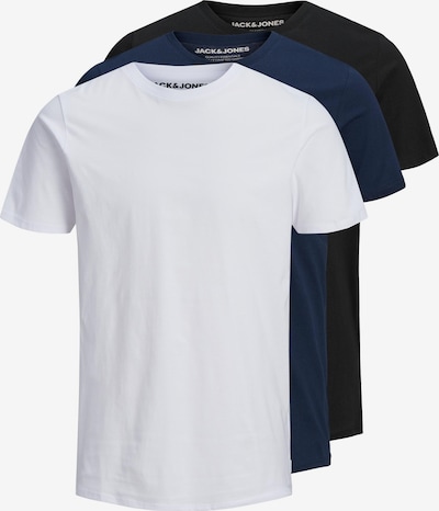 JACK & JONES T-Shirt in dunkelblau / schwarz / offwhite, Produktansicht