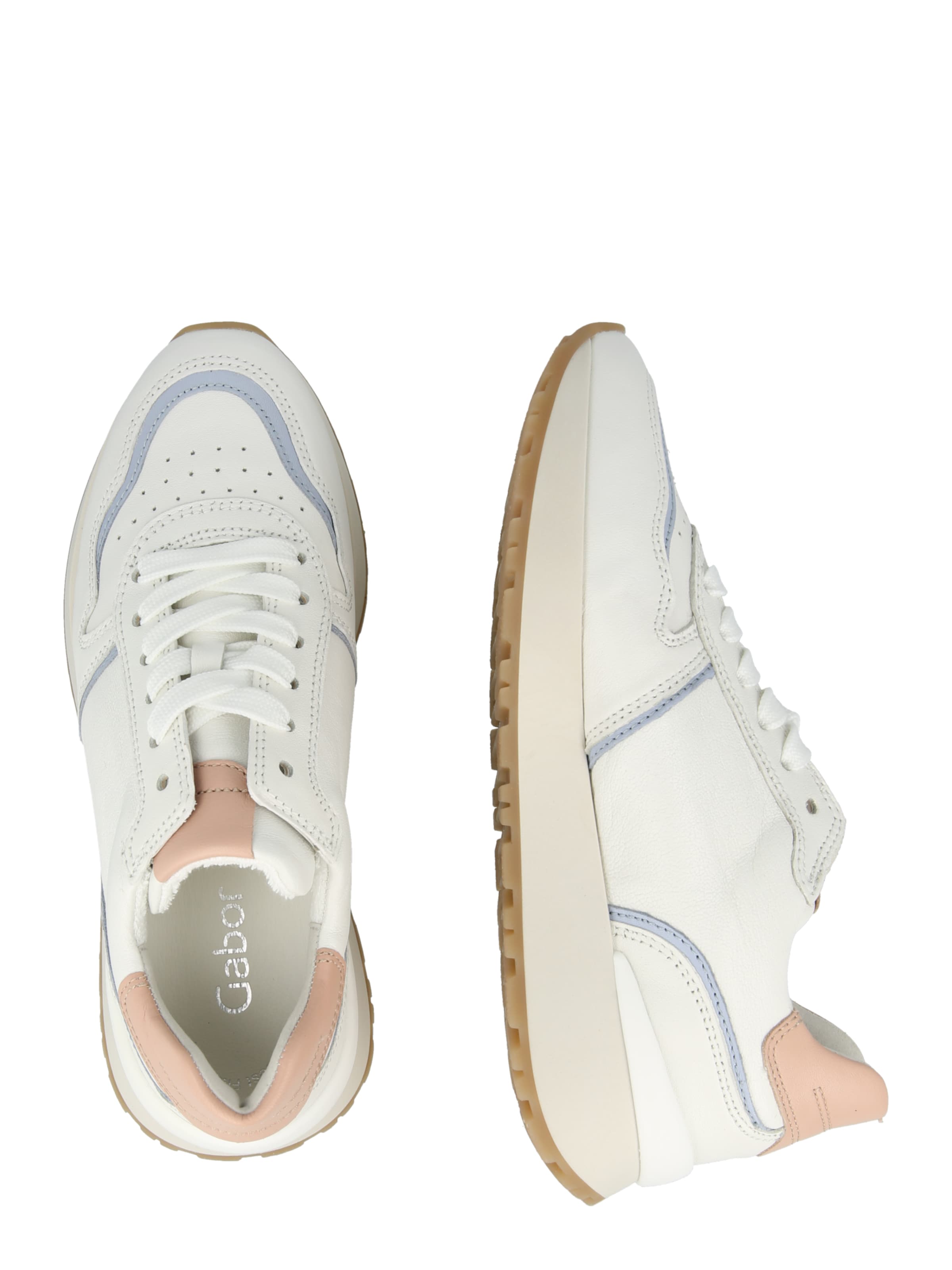 Baskets basses GABOR en blanc : sur le côté